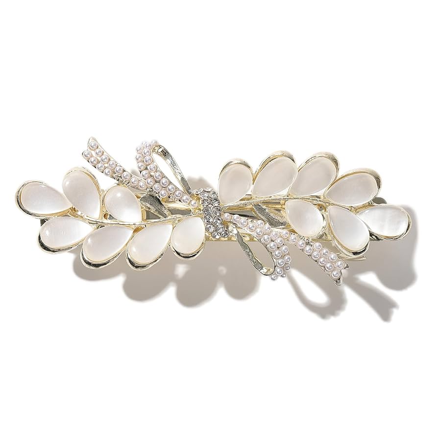 Amazon.co.jp: [TIGLOSS] バレッタ ヘアアクセサリー 結婚式